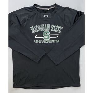 Under Armour Pullover Long Sleeve Crew Neck Sweatshirt. Michigan State. XL, MINT